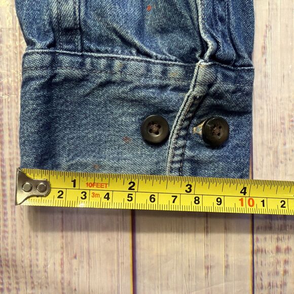 Eddie Bauer Western Outdoor Jean Jacket/Shirt Men's Rugged Denim Size Medium - Picture 6 of 13